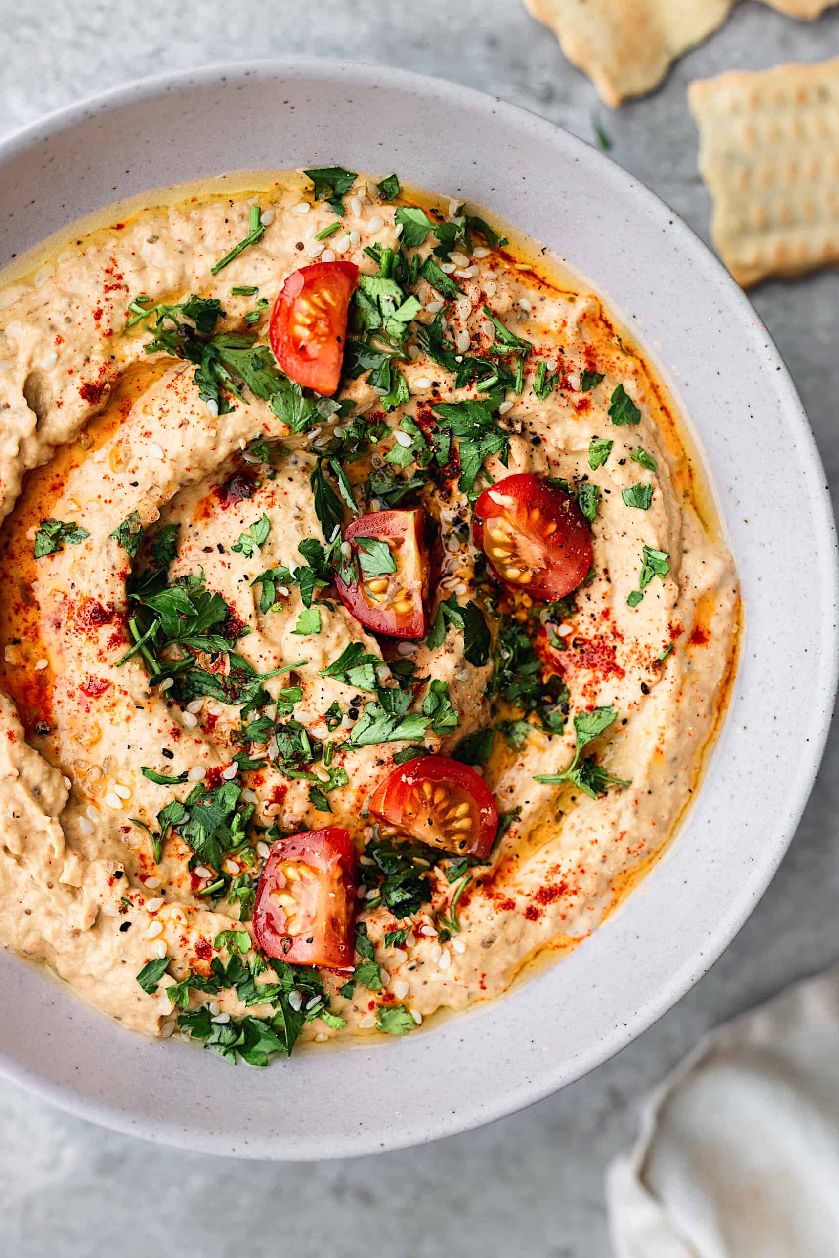 Smoky Roasted Eggplant Dip - Cupful of Kale