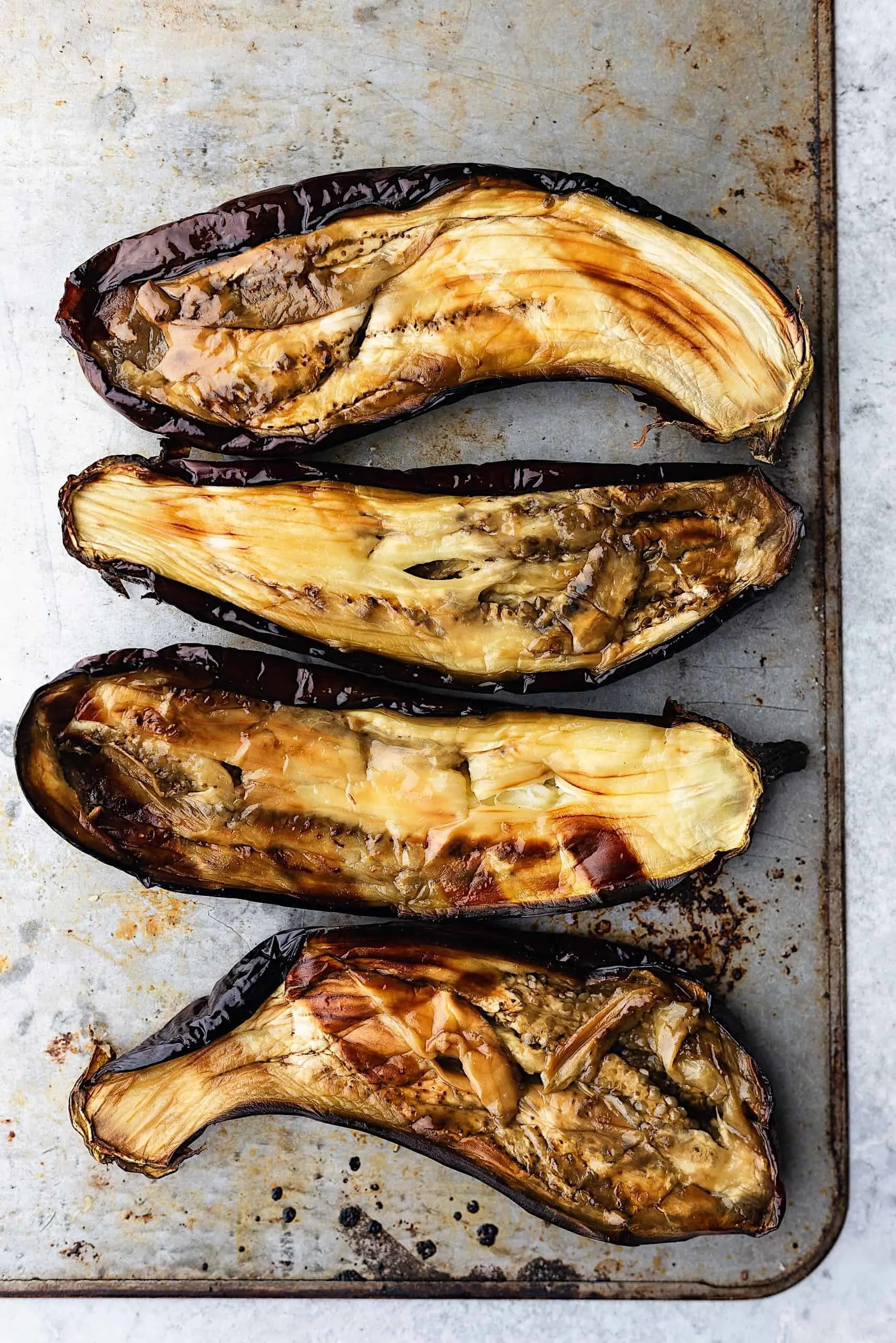 Smoky Roasted Eggplant Dip #eggplant #aubergine #vegan #recipe #dip