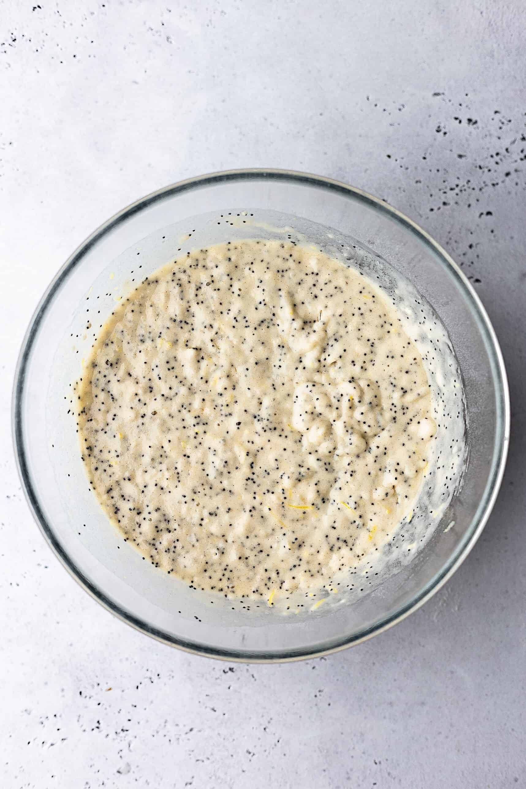 Vegan Lemon Poppy Seed Cake Mixture