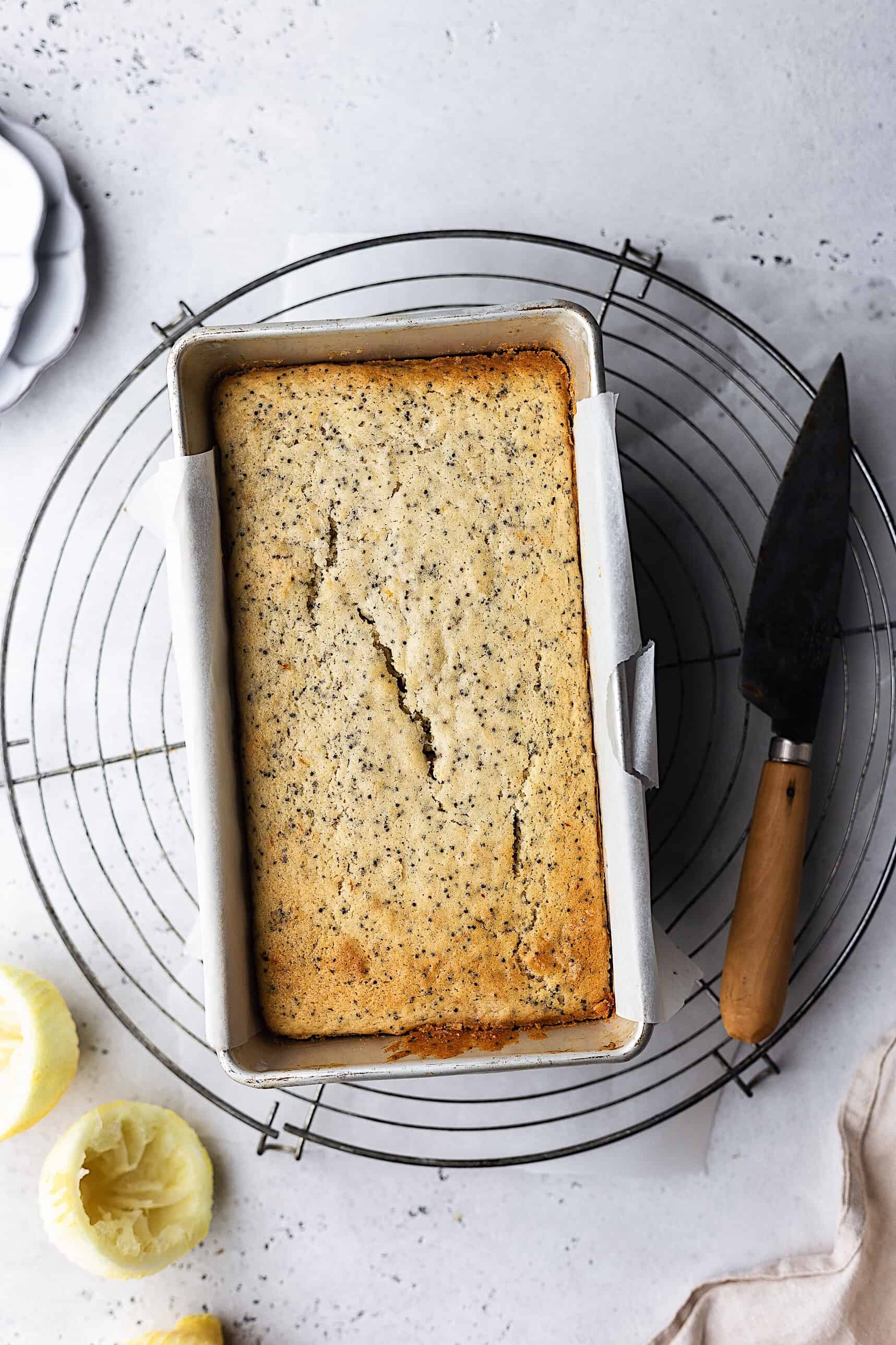 Vegan Lemon Poppy Seed Cake #vegancake #lemon #poppyseed #recipe #cake