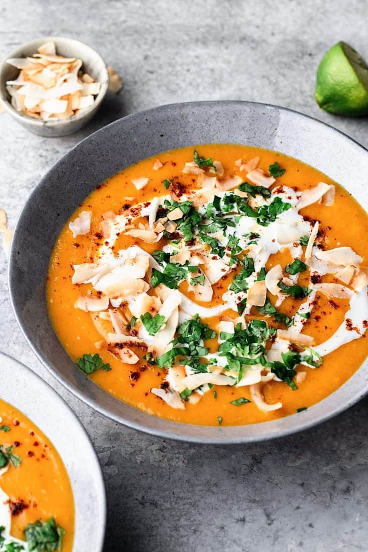 Sweet Potato and Coconut Curry Soup Cupful of Kale