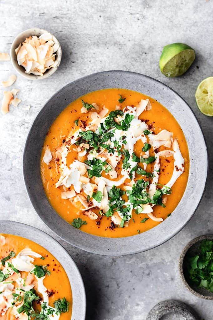 Sweet Potato and Coconut Curry Soup - Cupful of Kale