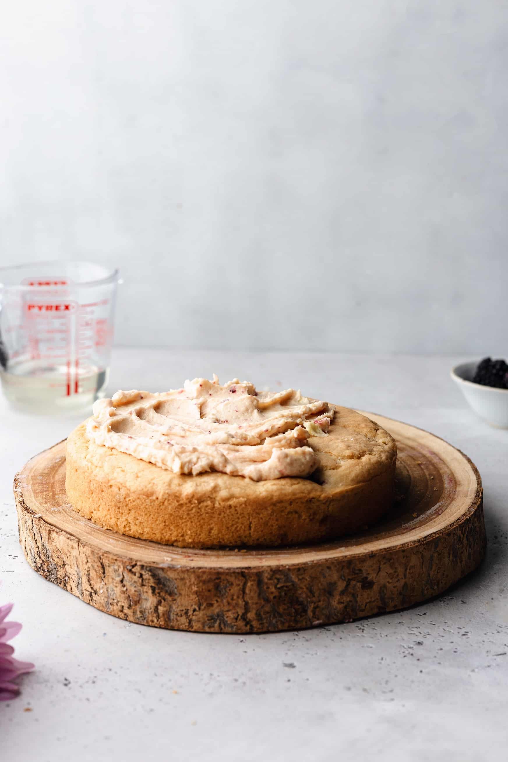 Vegan Blackberry and Gin Cake Iced