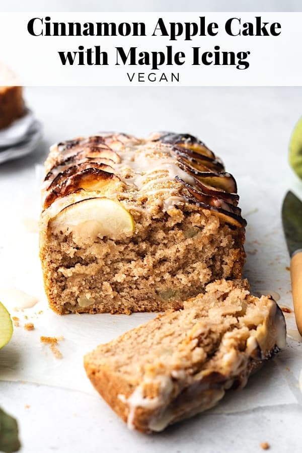 Vegan Cinnamon Apple Loaf Cake #cake #vegan #apple #recipe #fall #baking #applecake