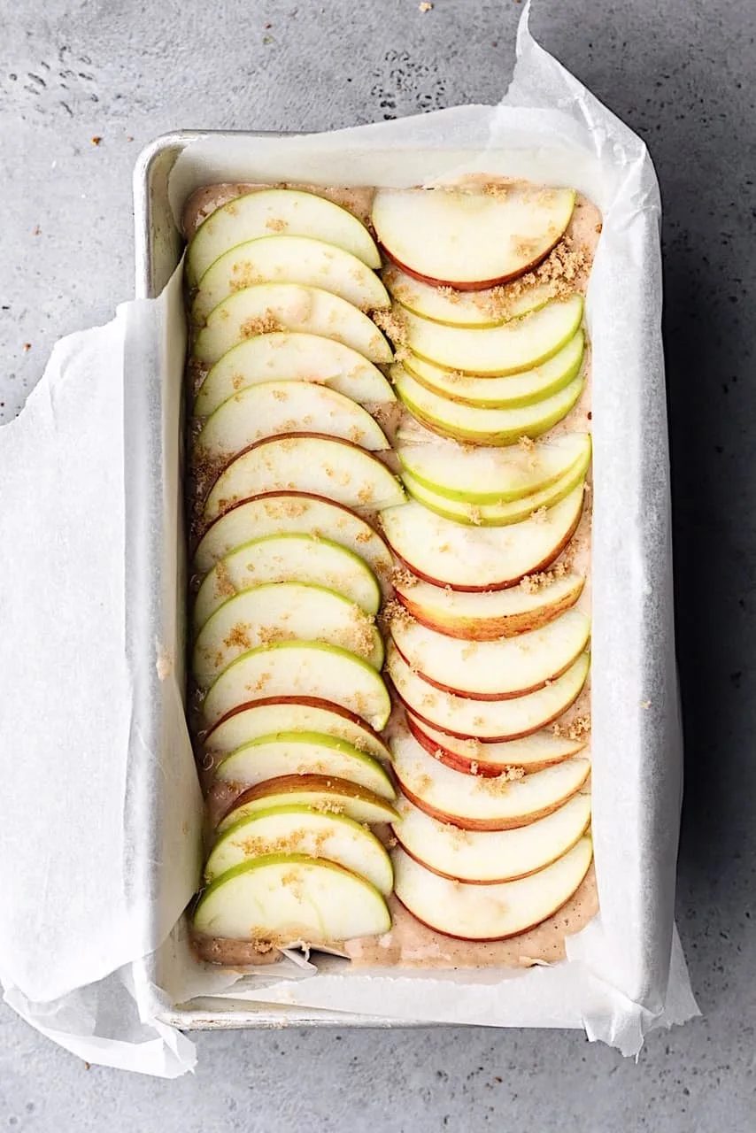 Vegan Cinnamon Apple Loaf in Tin