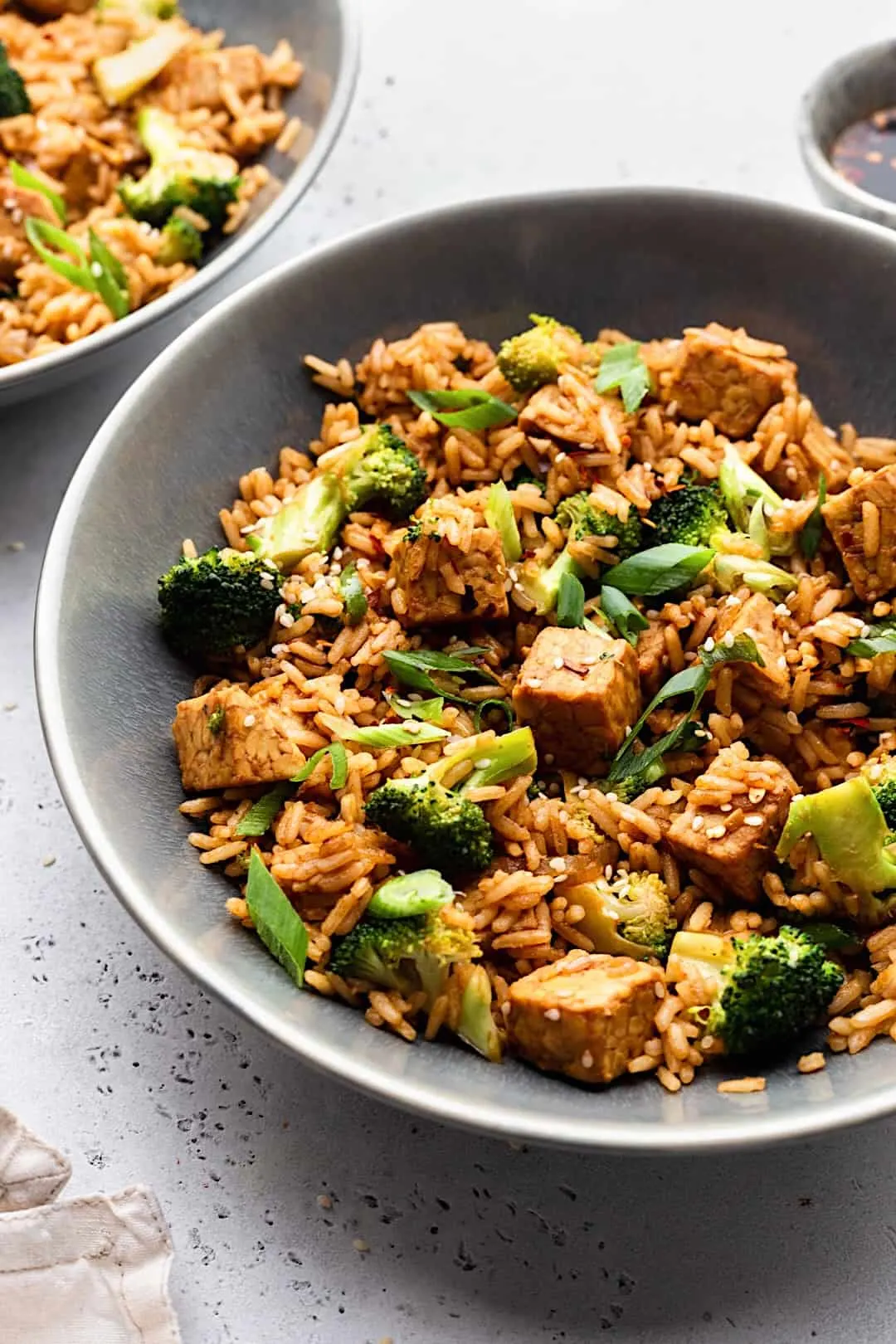 Vegan Tempeh Fried Rice #vegan #recipe #tempeh #broccoli #rice