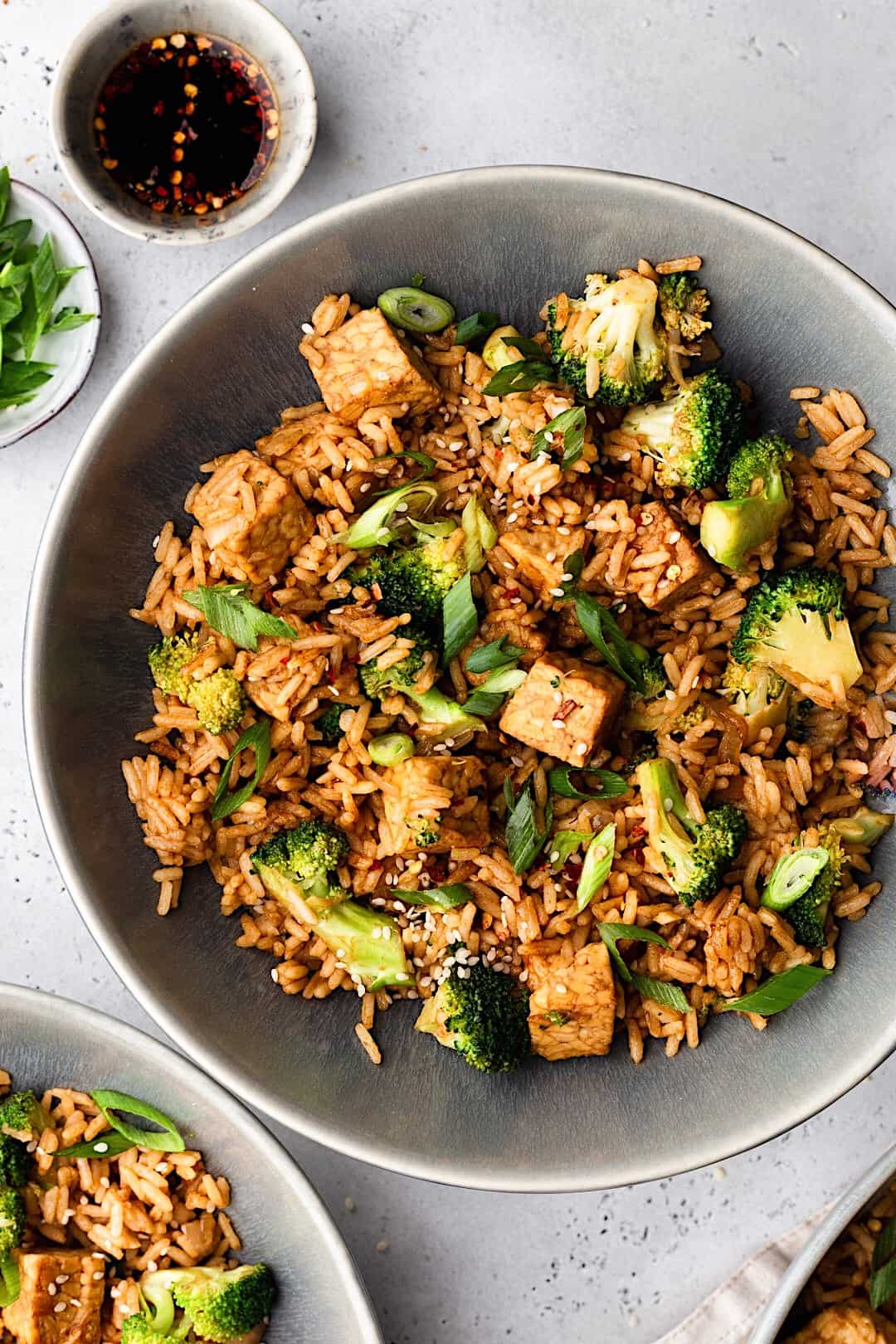 Vegan Tempeh Fried Rice #vegan #recipe #tempeh #broccoli #rice