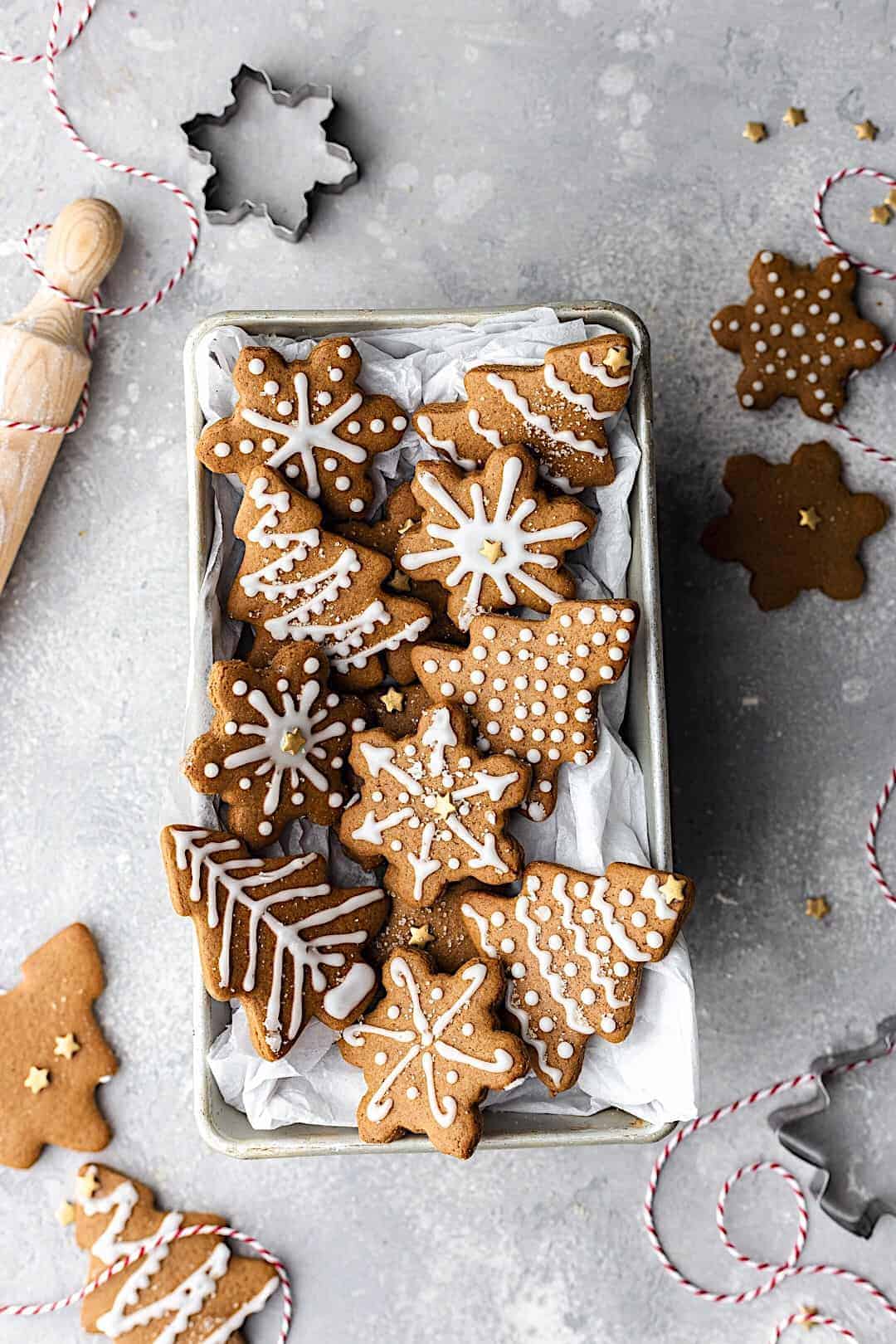 Iced Gingerbread Cookies - Cupful of Kale