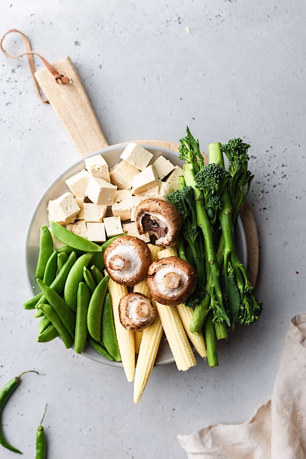 Verduras al curry verde tailandés