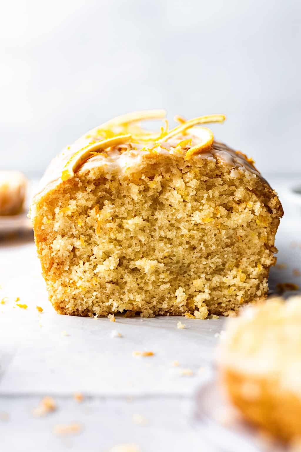 Vegan Orange Cake Cut Open #orange #cake #vegan #dairyfree #recipe