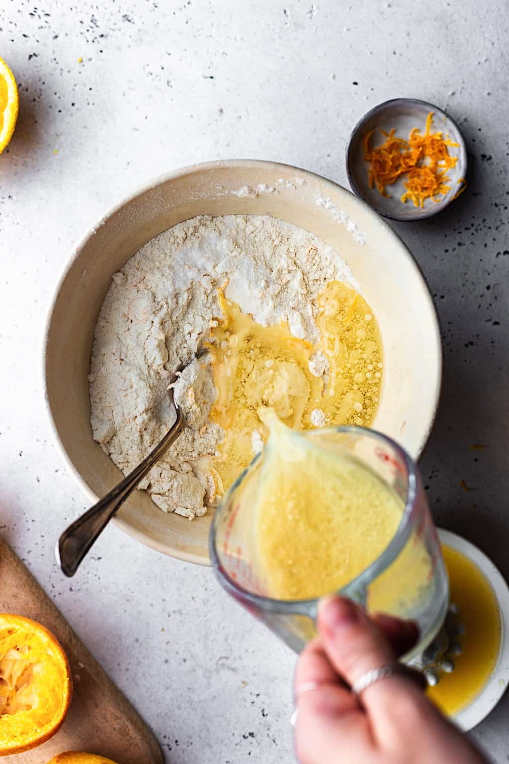 Vegan Orange Cake Mixture Pour #recipe #orange #vegan #recipe #cake