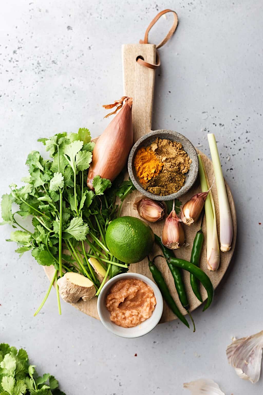 Ingredientes de la pasta de curry verde tailandés #thai #verde #curry #pasta