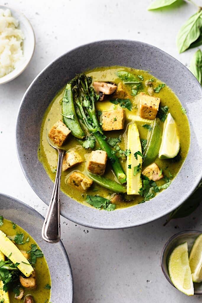 Thai Green Curry with Tofu and Vegetables - Cupful of Kale