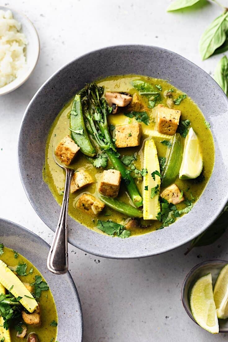 Thai Green Curry with Tofu and Vegetables - Cupful of Kale