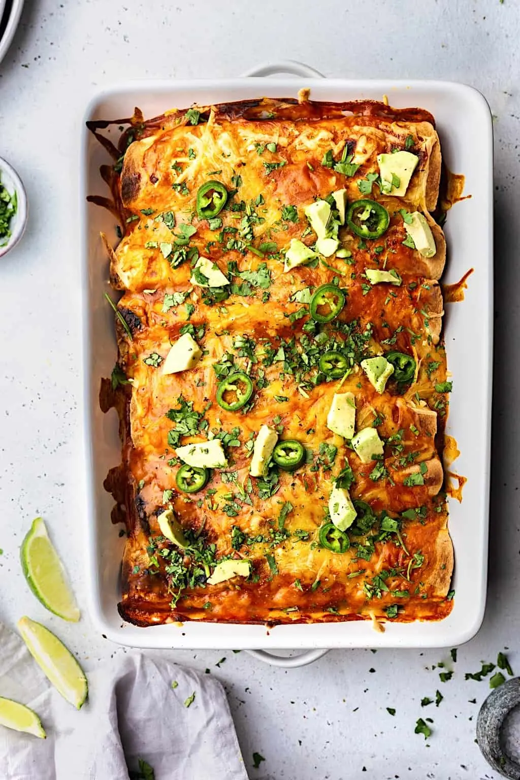 Vegan Black Bean and Sweet Potato Enchiladas #blackbean #sweetpotato #enchiladas #mexican #vegan #recipe