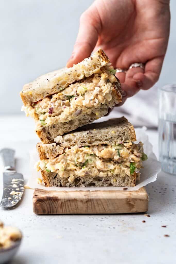 Vegan Chickpea Tuna Mayo Cupful of Kale