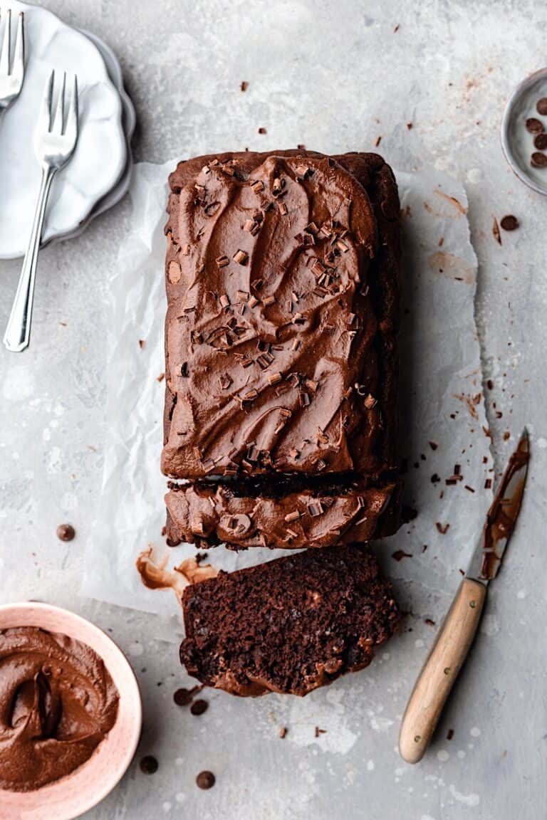 Double Chocolate Chip Cake with Chocolate Frosting Cupful of Kale