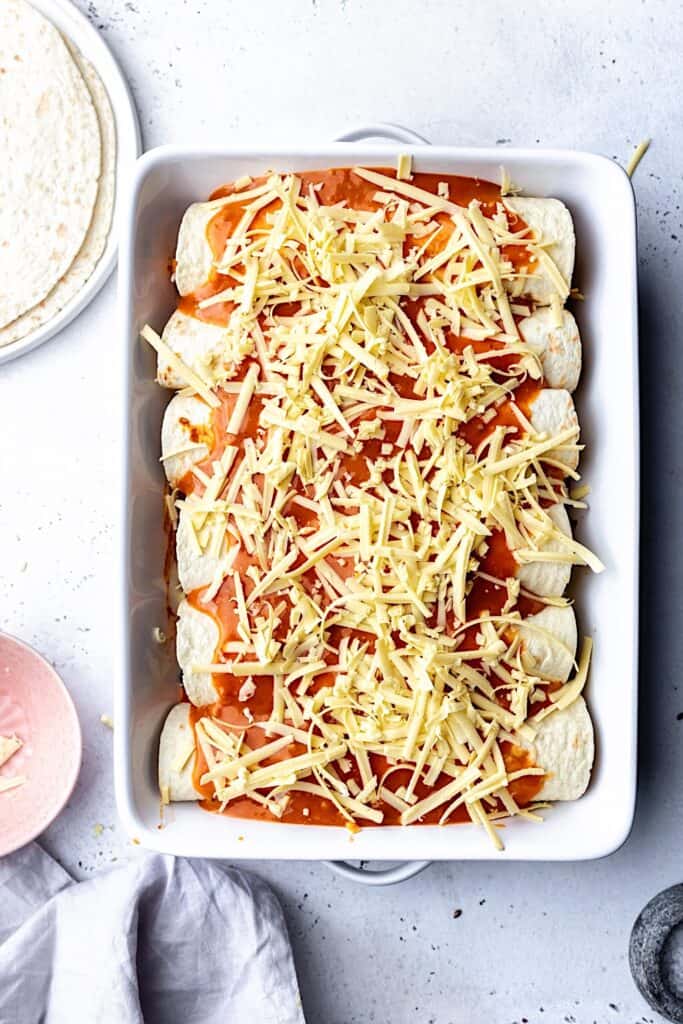 Black Bean and Sweet Potato Enchiladas - Cupful of Kale