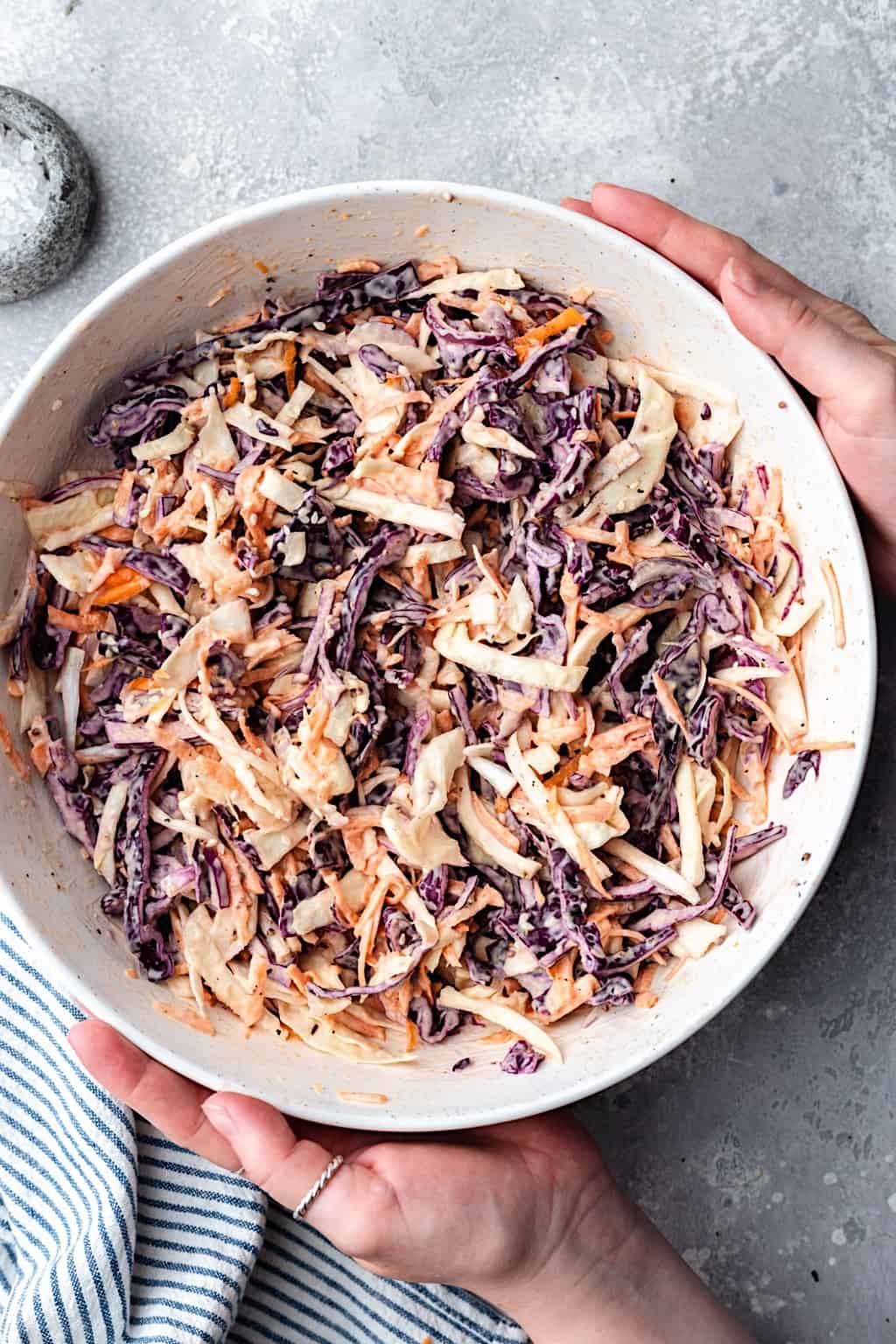 Easy Vegan Coleslaw #vegan #coleslaw #dairyfree #eggfree #mayo #food