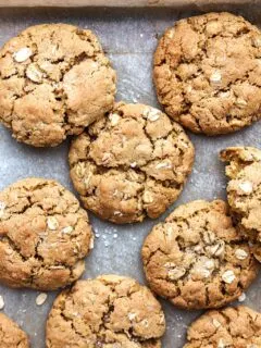 Vegan Chewy Oatmeal Cookies #vegan #oat #cookie #recipe #easy #dairyfree #eggfree