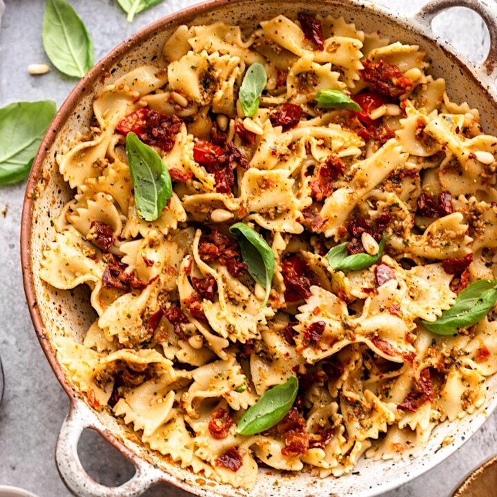 Sun Dried Tomato Pesto Pasta Salad