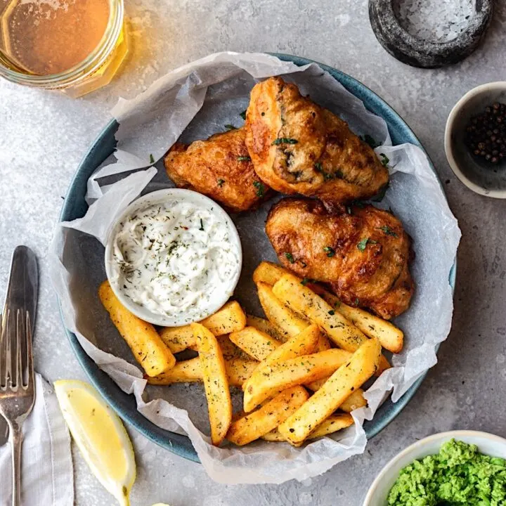 Vegan Beer Battered Tofish and Chips #vegan #fish #tofu #chips #dairyfree #plantbased