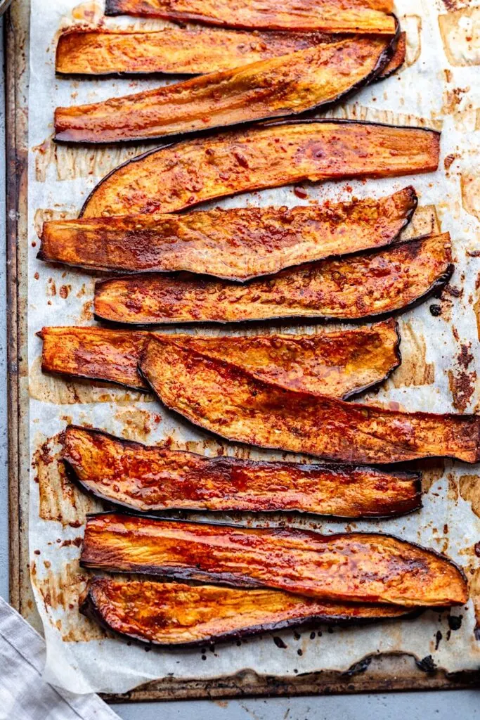 Vegan Eggplant Bacon #eggplant #aubergine #bacon #vegan #breakfast