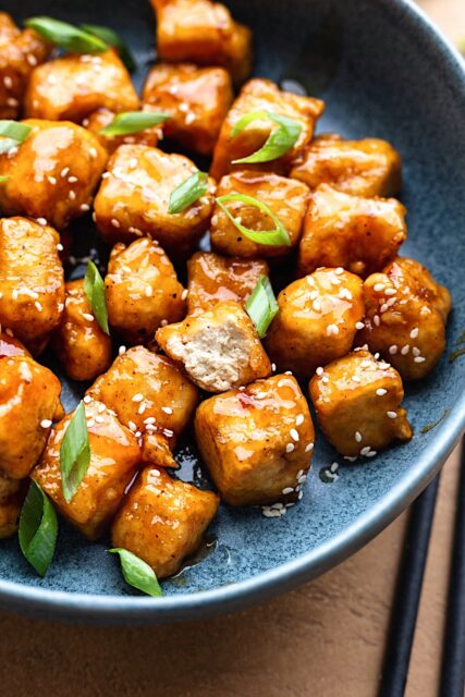 Vegan Sweet and Sour Tofu - Cupful of Kale