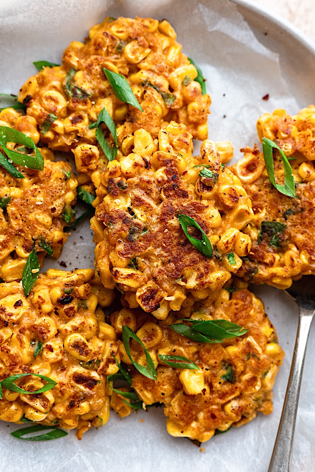 Vegan Cheesy Corn Fritters with Lemon Pepper Mayo Cupful of Kale