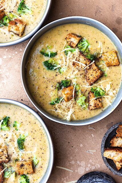 Vegan Broccoli Cheddar Soup - Cupful of Kale