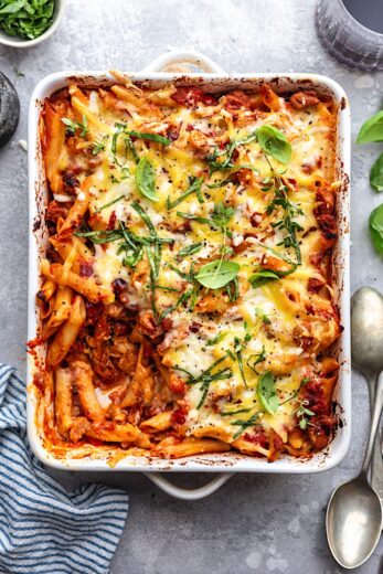 Vegan Pasta Bake - Cupful of Kale