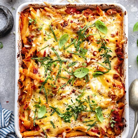 Vegan Pasta Bake - Cupful of Kale