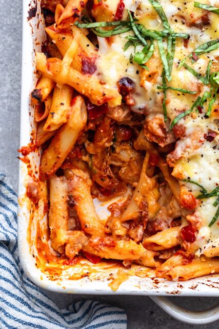 Vegan Pasta Bake - Cupful of Kale