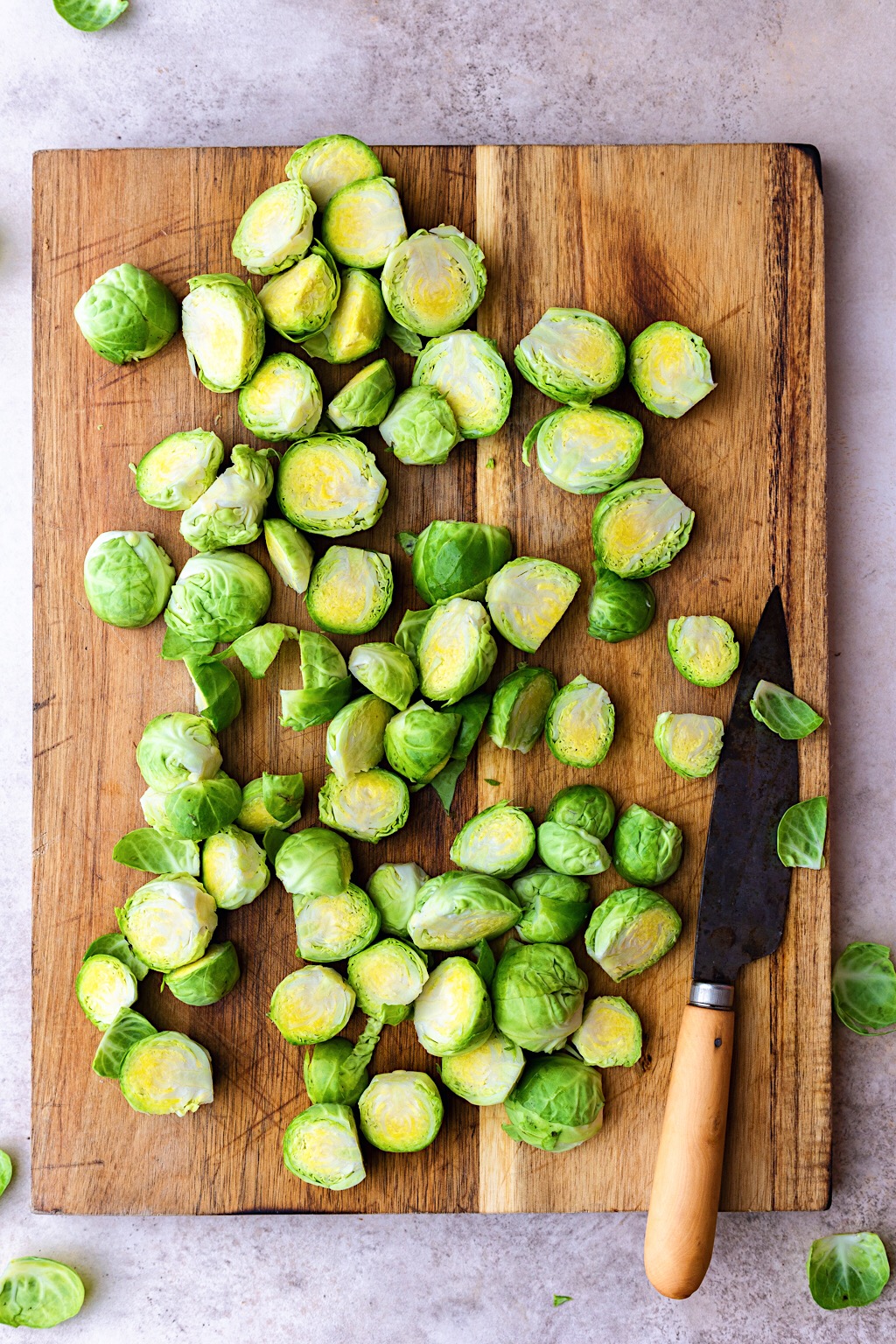Brussel Sprouts Cut in Half #brusselsprouts 