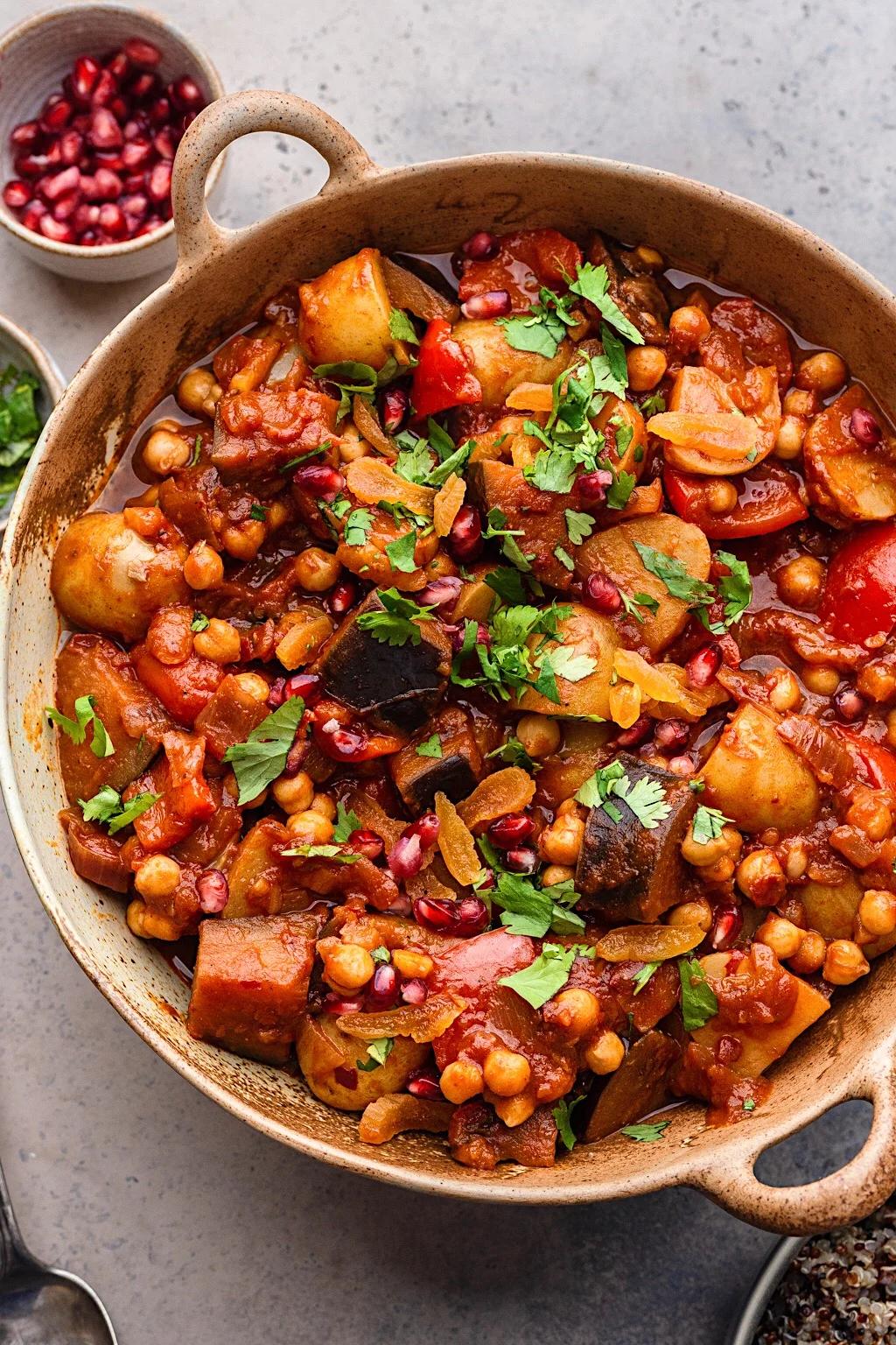 Harissa Vegetable and Chickpea Stew #moroccan #vegan #dairyfree #stew #onepot #recipe