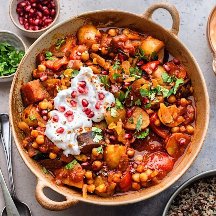 Harissa Vegetable and Chickpea Stew - Cupful of Kale