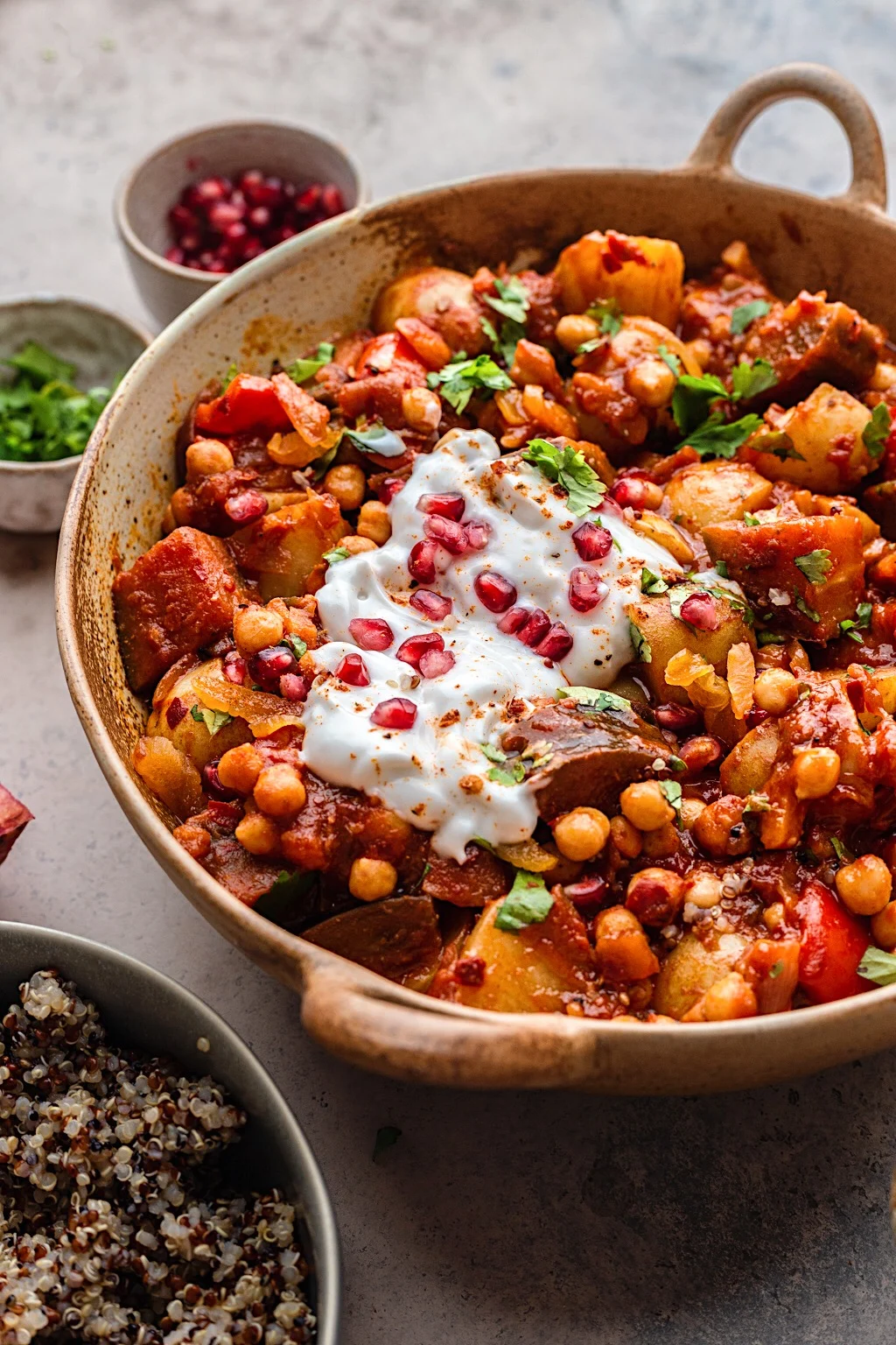 Harissa Vegetable and Chickpea Stew #moroccan #vegan #dairyfree #stew #onepot #recipe