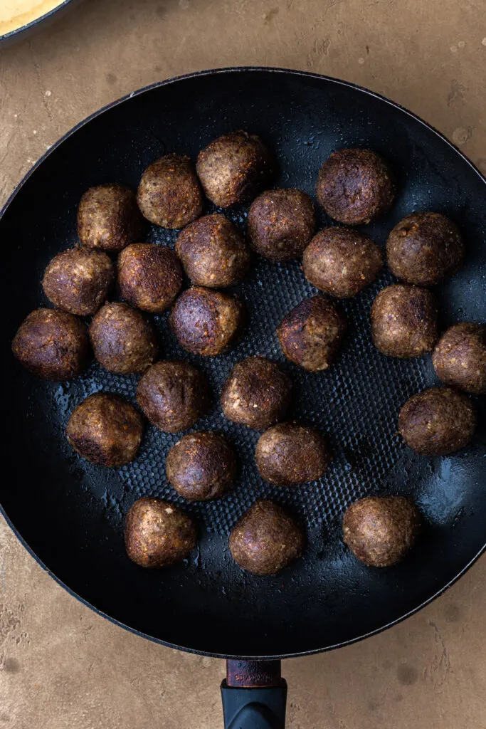 Vegan Swedish Meatballs in Pan
