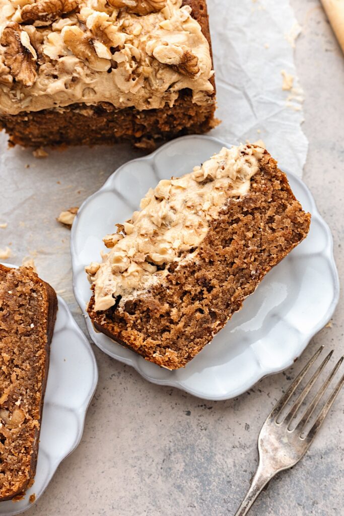Vegan Coffee and Walnut Loaf Cake #coffee #walnut #cake #vegan #dairyfree #plantbased #recipe