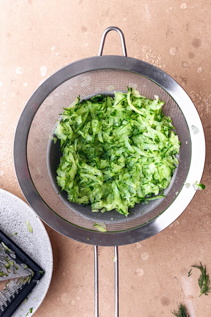 Grated Cucumber Drained