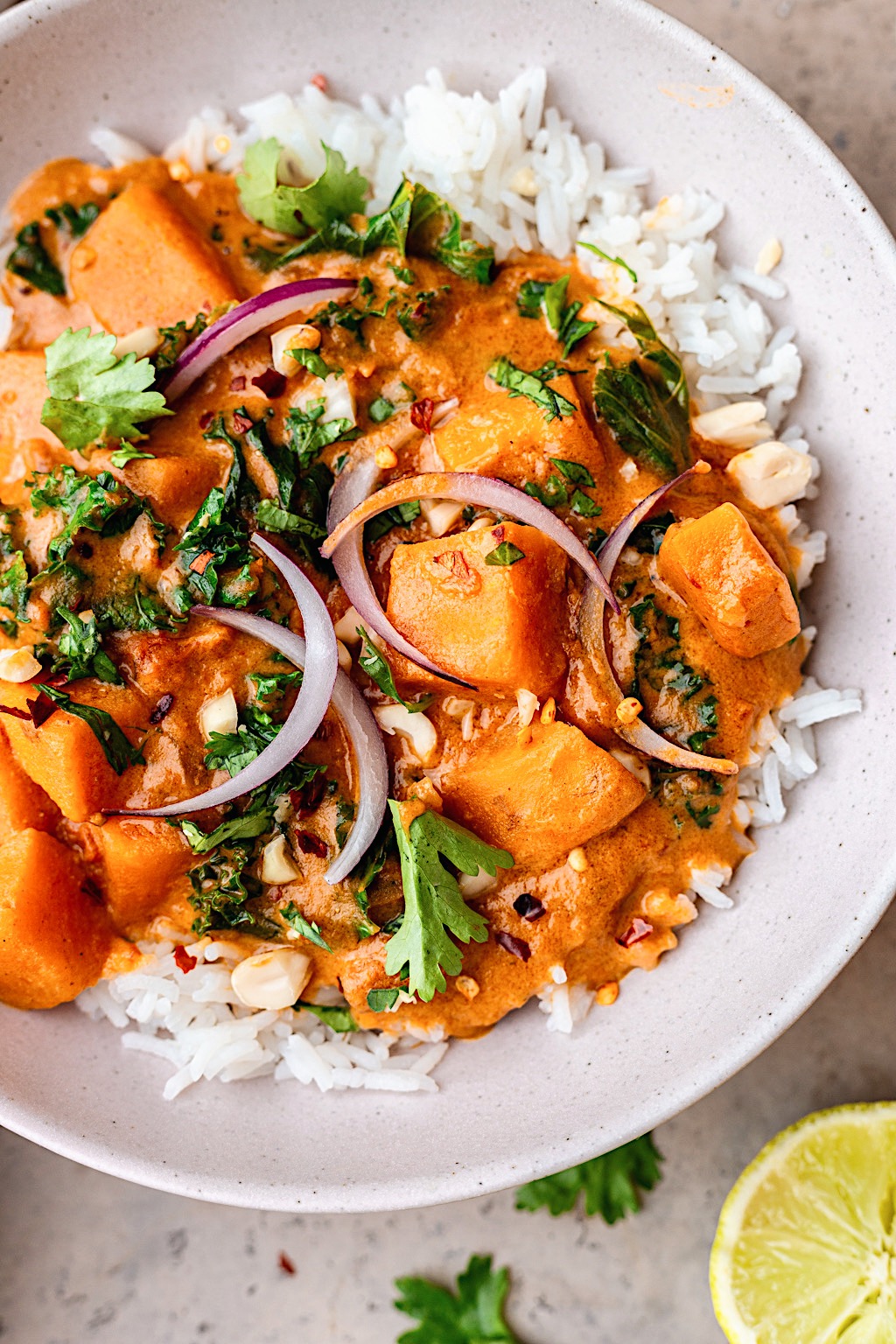 Sweet Potato Peanut Butter Curry - Cupful of Kale