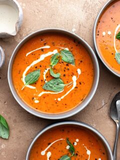 Vegan Creamy Tomato Soup #tomato #soup #winter #vegan #dairyfree #recipe