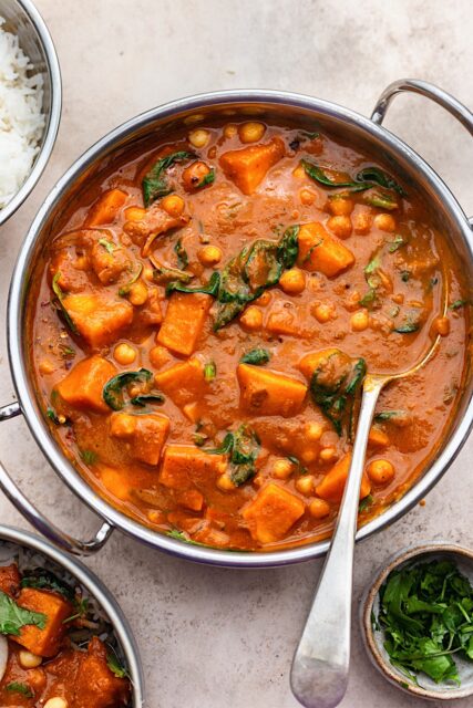 Sweet Potato, Chickpea and Spinach Curry - Cupful of Kale