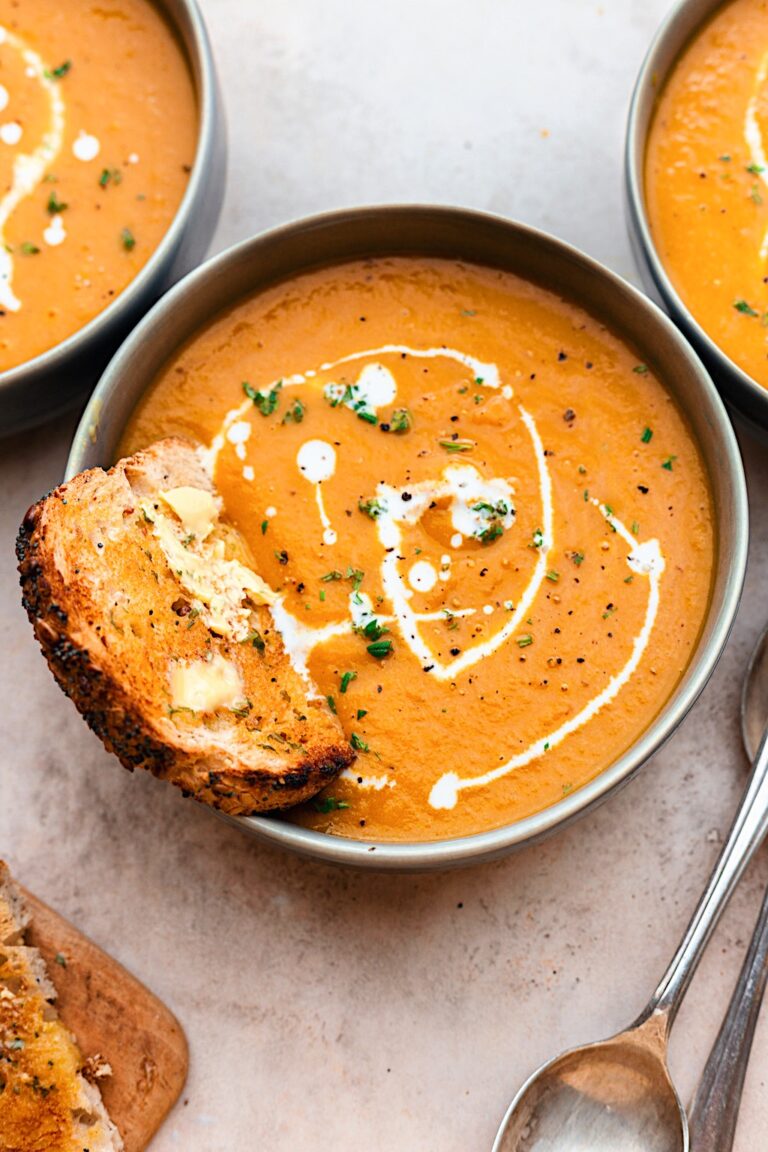 Maple Roasted Carrot Soup #soup #carrot #vegan #dairyfree #glutenfree