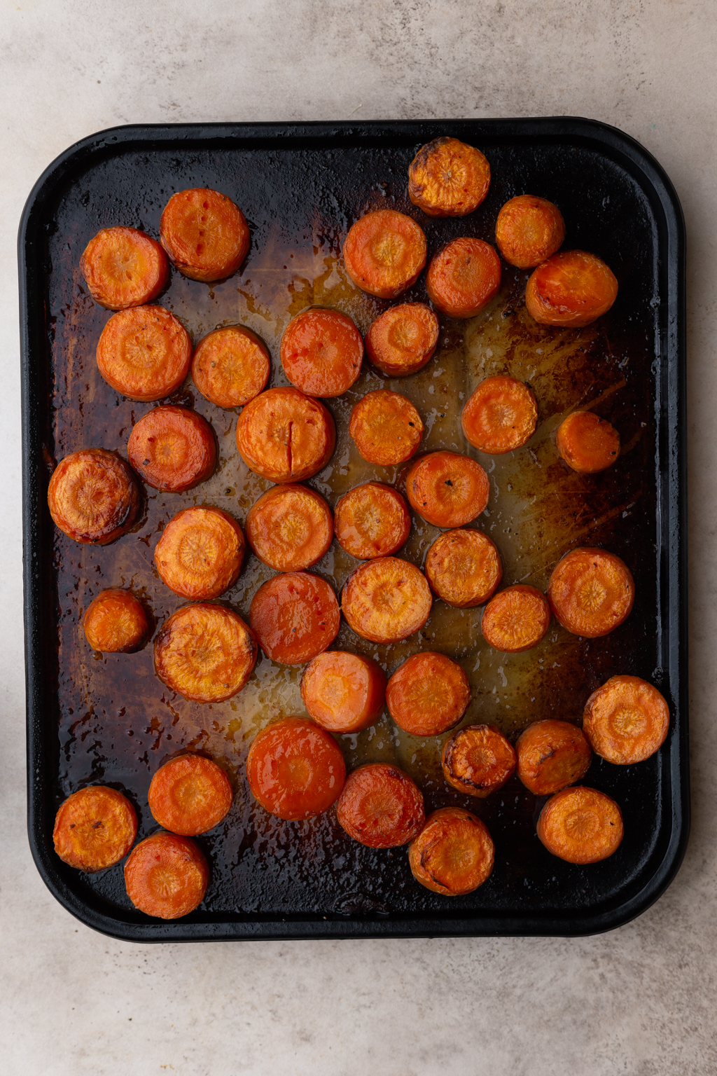 Roast Carrots on Roasting Tray