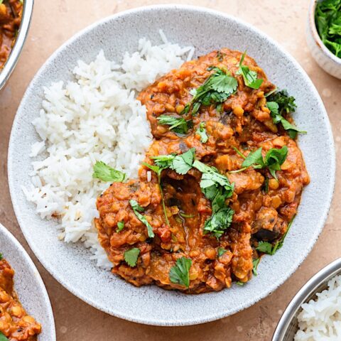 Aubergine Dhansak - Cupful of Kale