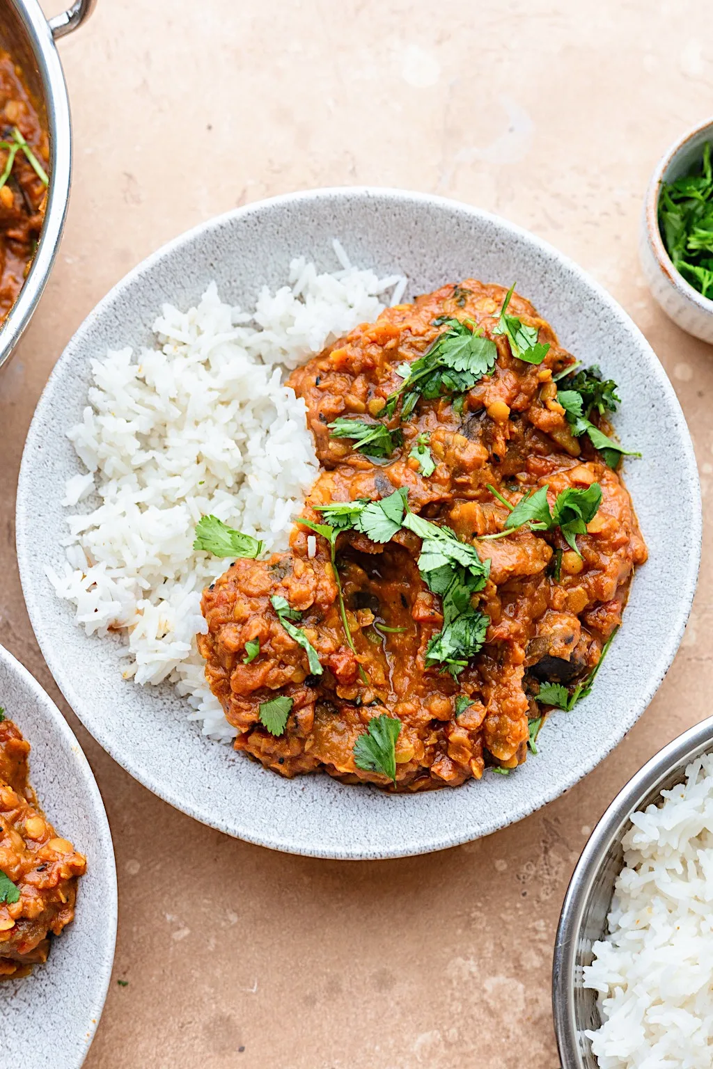 Vegan Aubergine Eggplant Dhansak Curry #curry #indian #vegan #vegetarian #lentil #eggplant #aubergine