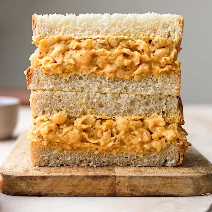 Vegan Coronation Chickpea Chicken Sandwich #chickpea #sandwich #vegan #dairyfree