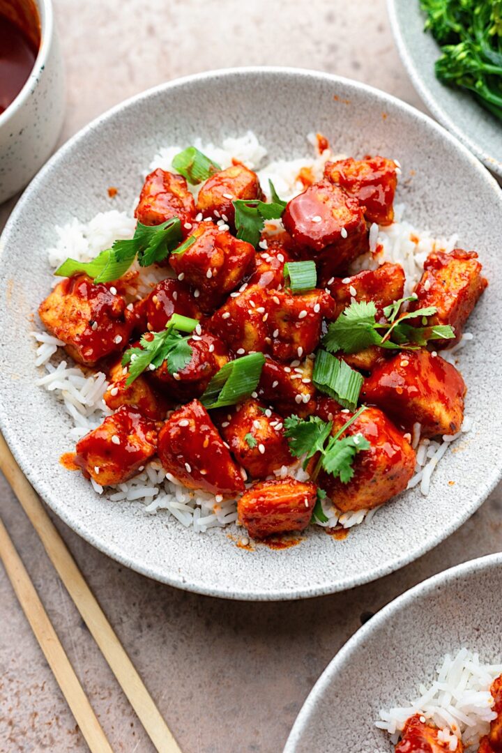 Gochujang Tofu Bowls Cupful of Kale