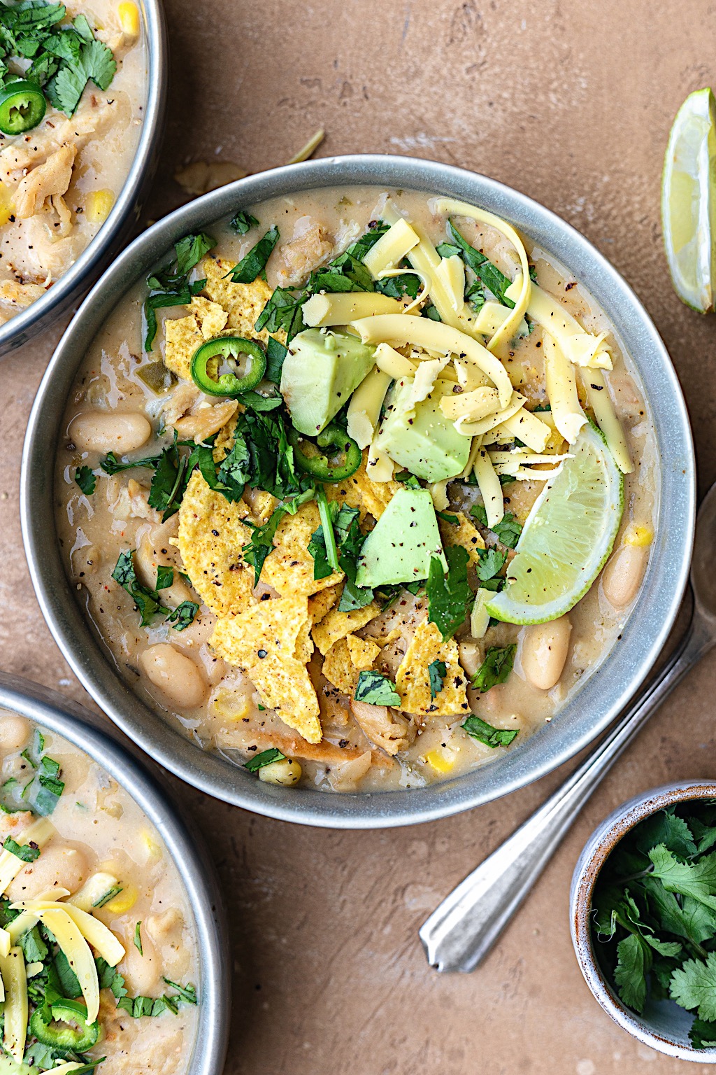 Vegan White Chicken Chili #chili #vegan #dairyfree #whitebean